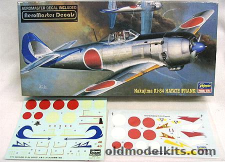 Hasegawa 1/72 TWO Ki-84 Hayate Frank Kits With Aeromaster Decals, SP132 plastic model kit